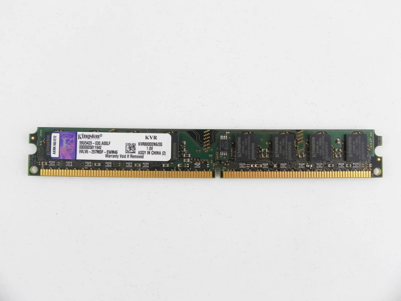 Оперативная память 2 ГБ 1 шт. Kingston KVR800D2N6/2G Б/У | Компьютеры и офис