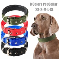 adjustable nylon dog collars pet neck strap safety small and big dogs cat neck ring for teddy pitbull bulldog beagle pet product