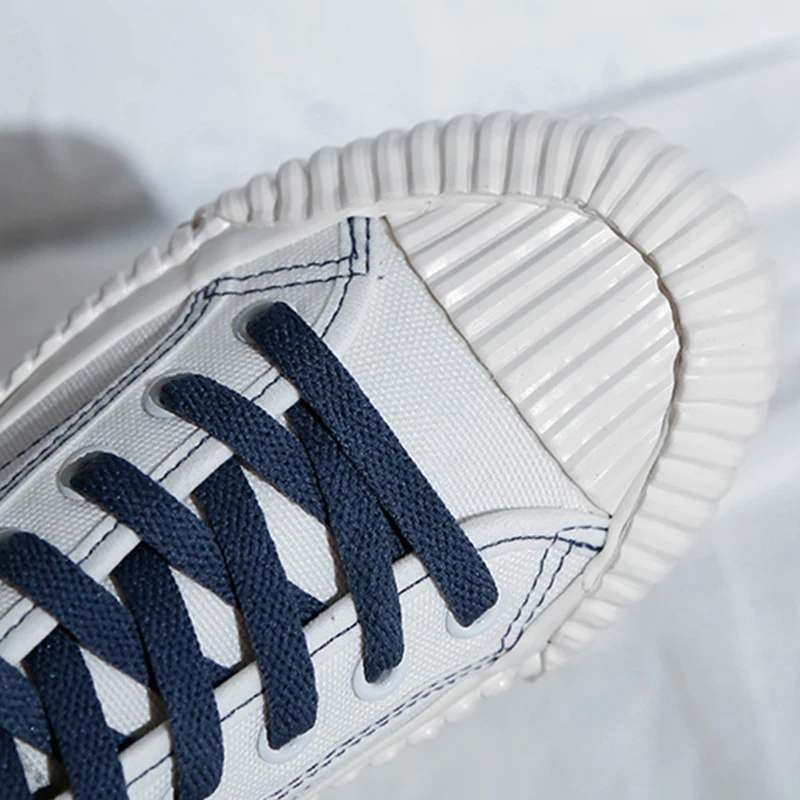 

2021 Spring Women Shoes New Canvas Shoes Breathble Platform Flat Girls Lace Up Sports Female Footwear