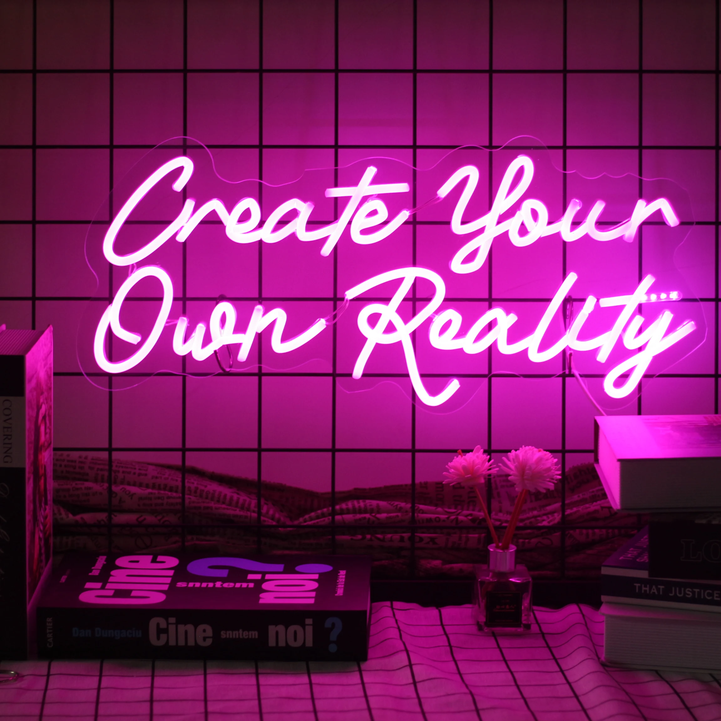 

Create Your Own Reality Neon Sign Custom Neon Light Sign Led Custom Light Neon Home Room Wall Decoration Ins