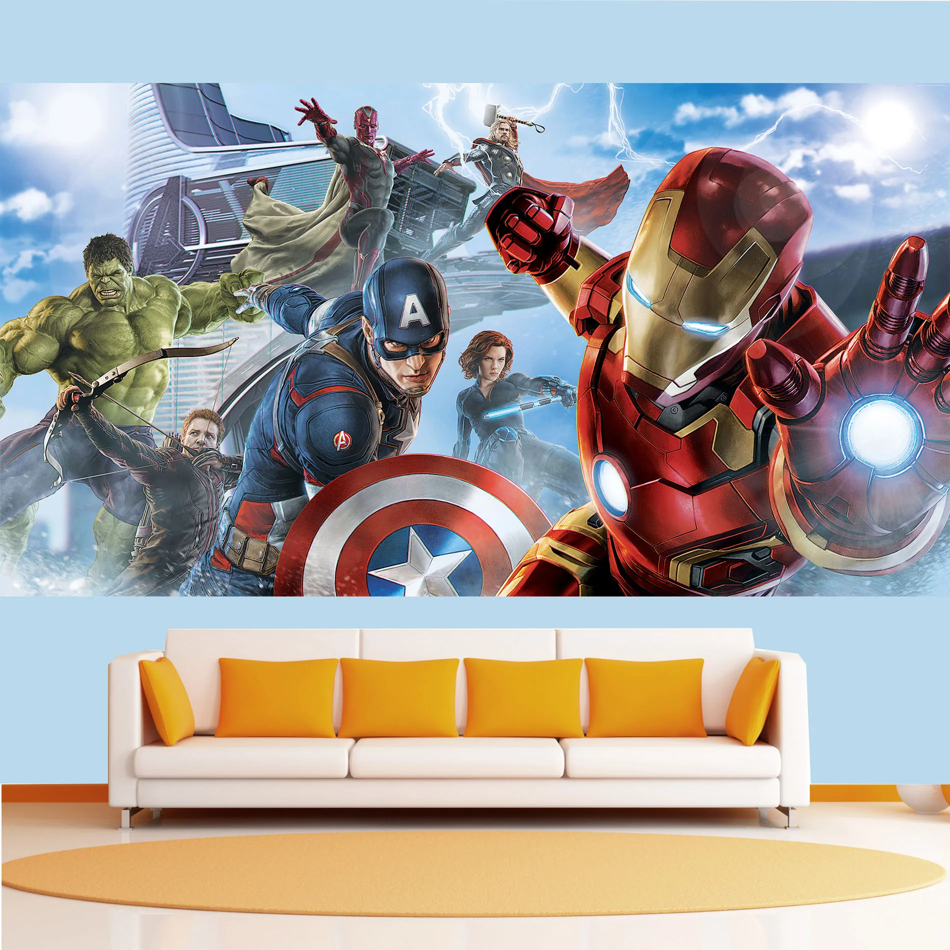 Обои фотообои 3d на стену обои флизелиновые фото Полный состав Мстителей
