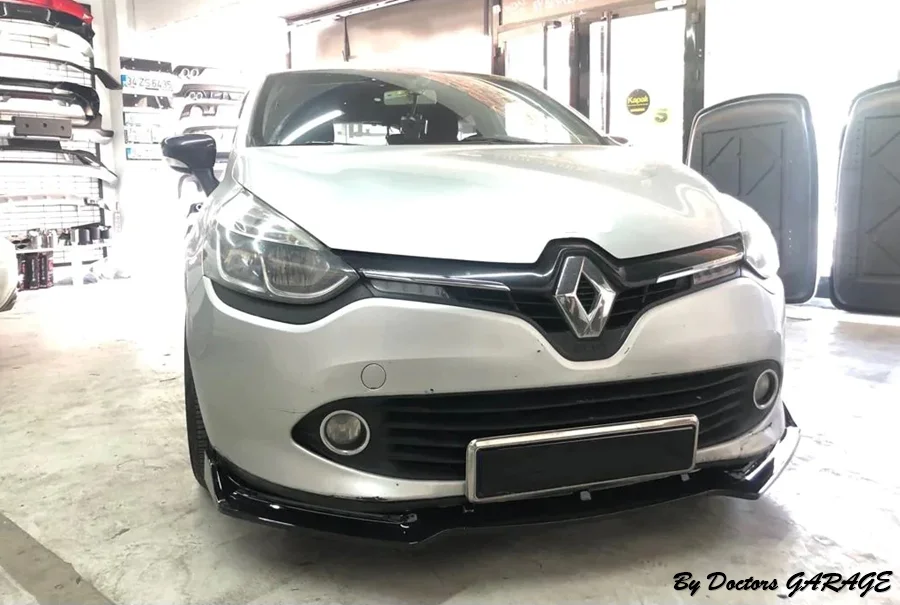 Насадка На передний бампер для Renault Clio 4 2012 2013 2014 2015 2016 2017 2018 2019 глянцевый черный