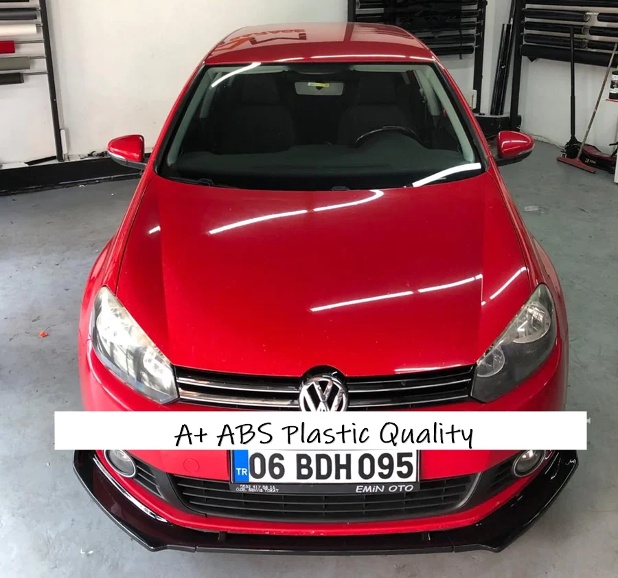 Накладка на передний бампер Volkswagen Golf 6 передняя губа 2009 2010 2011 2012 диффузор