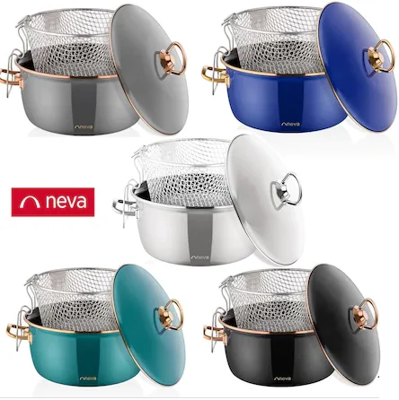

Fry pot 24cm 5 Color Potato Fryer Enamel 24Cm Depth 12 Cm Kids Best-Loved Super Potato Kızartmaları