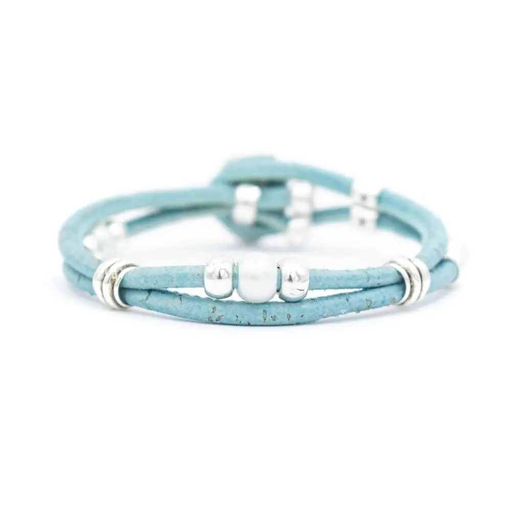 Красочный браслет дружбы ручной работы из пробкового жемчуга с