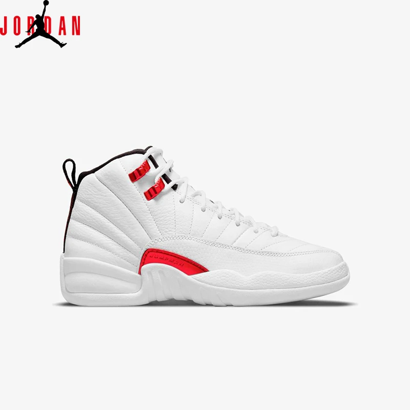 Original Nike Jordan Air 12 Retro 'Twist' (GS) teenage Child White Sport Shoes 153265-106 Children Sneaker | Спорт и