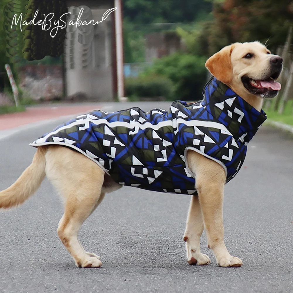 

Стильная осенне-зимняя одежда для домашних собак, теплое хлопковое пальто, куртка для больших собак