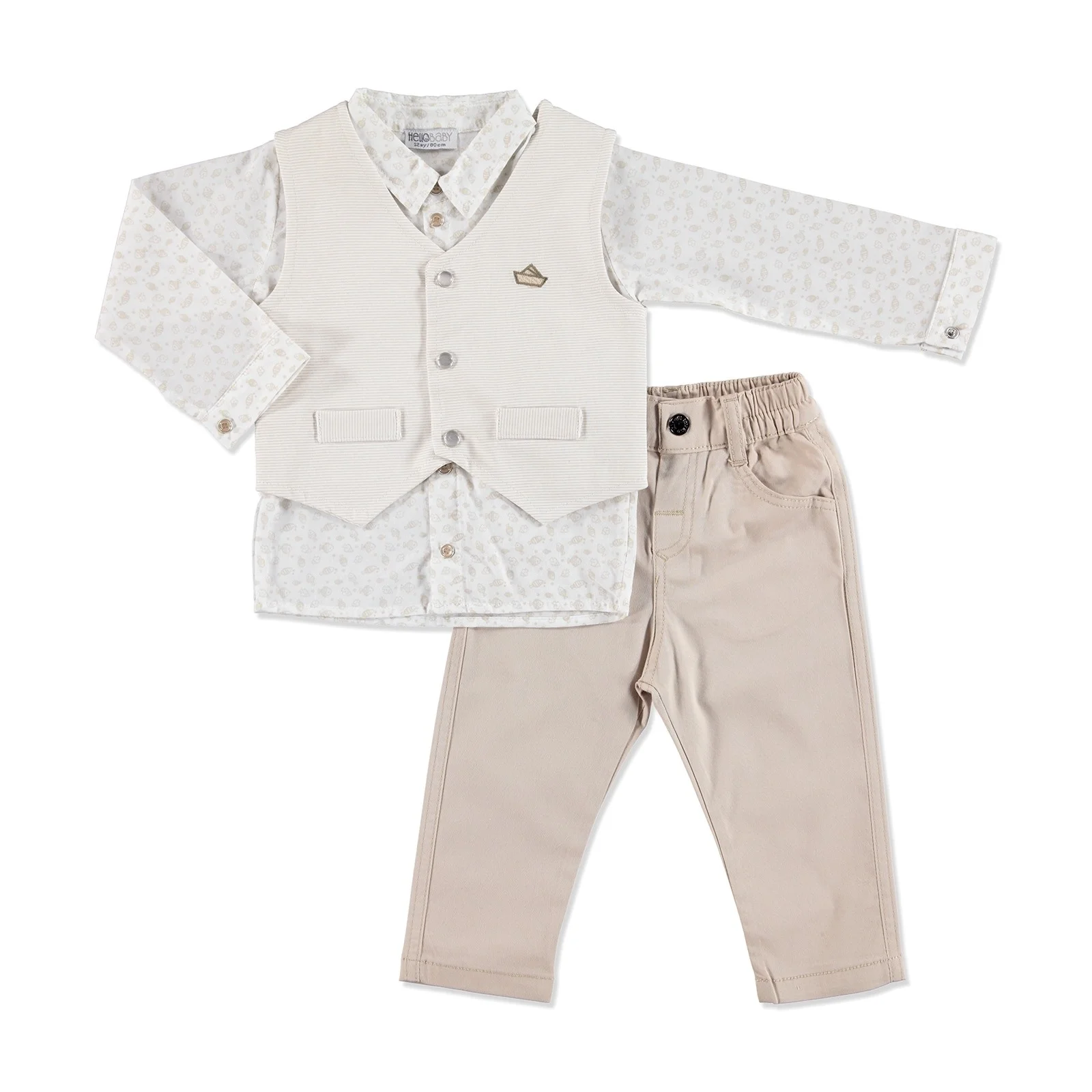 Ebebek HelloBaby/комплект летней одежды для малышей: Лучшая рубашка с моряком + штаны