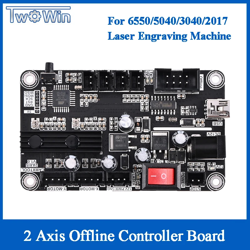 2 Axis Offline Controller Board ,GRBL USB Port CNC Engraving Machine Control Board For 2017,3020,4050,6550 2 Axis Machine