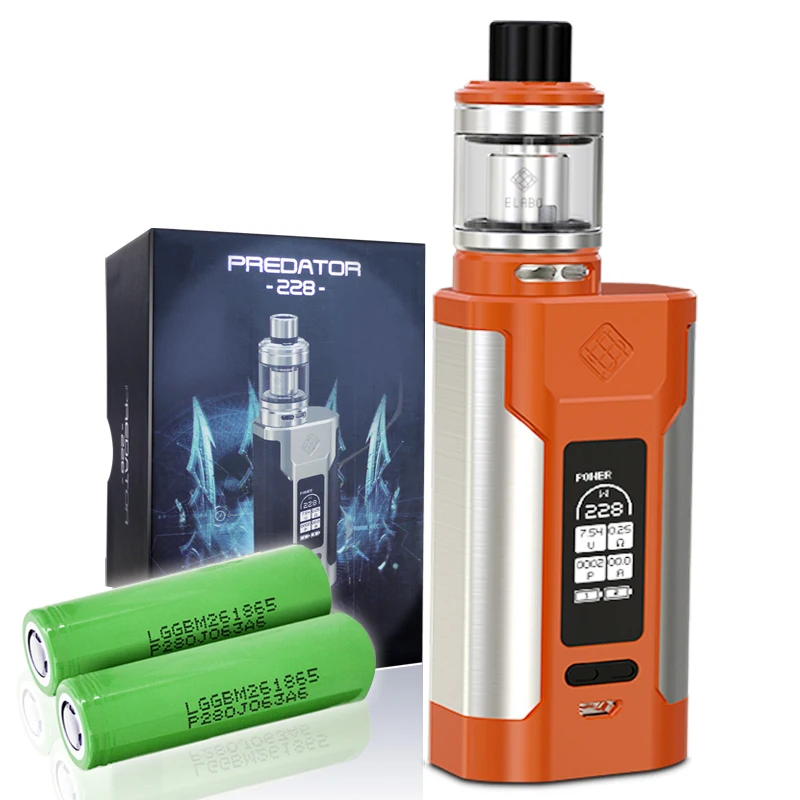 Wismec Predator 228 мод Вт с баком Elabo три 4 9 мл тройная спираль Ом-оранжевый | Электроника