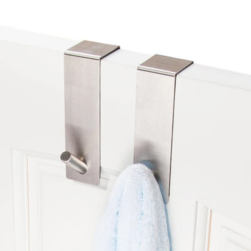 

1Pcs Stainless Steel Over Door Hooks Kitchen Cabinet Draw Towel Home Hook Clothes Hanger Organizer Holder