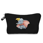 Косметички с принтом Disney Дамбо, модная сумка для хранения в виде слона с милыми животными, черная миниатюрная Женская сумочка для макияжа с индивидуальным рисунком