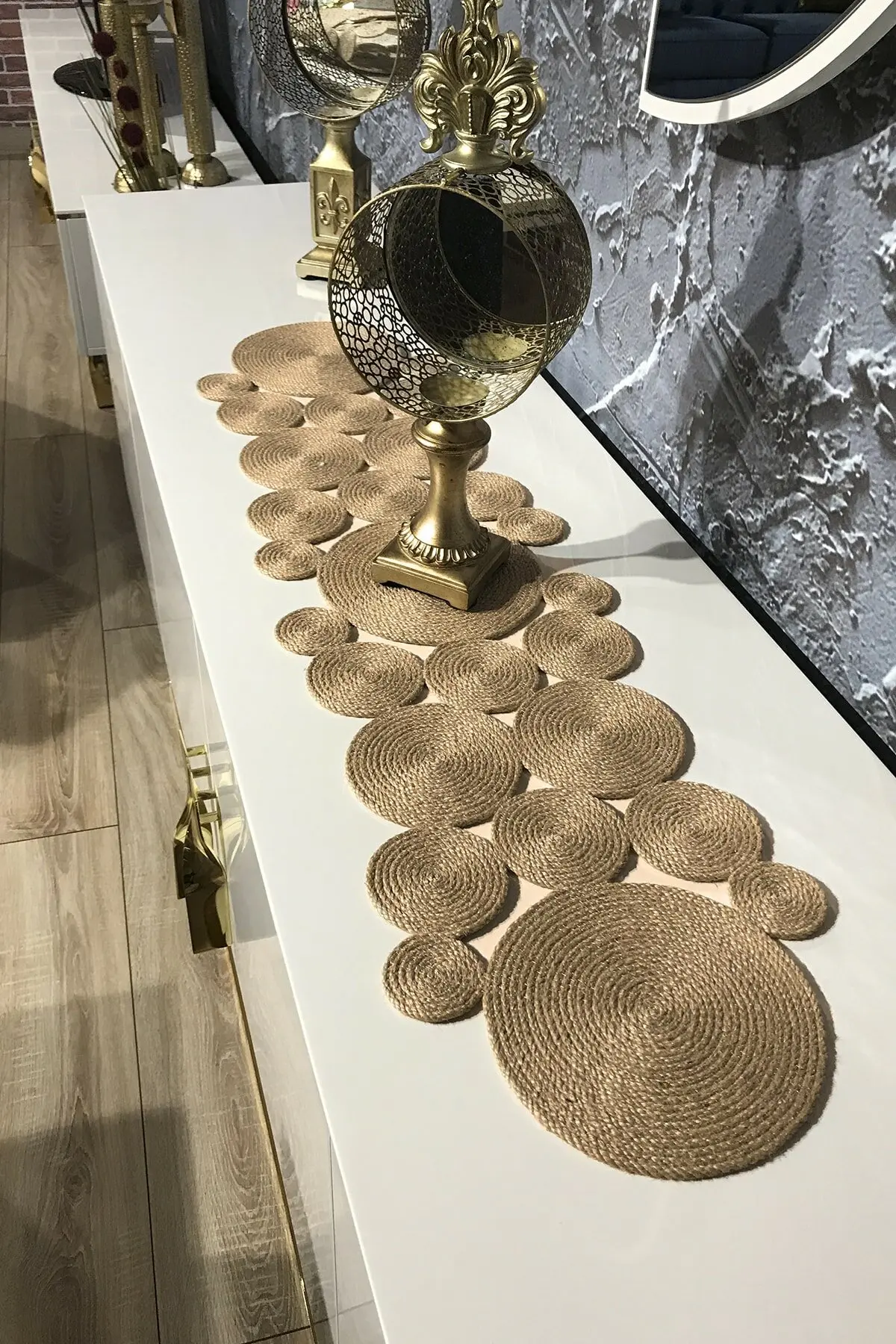 

Джутовый коврик для стола, 140x40 см, для гостиной, кухни