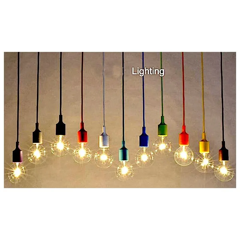 E27 патрон подвесной дверной потолочный светильник силиконовый холст|Настенные