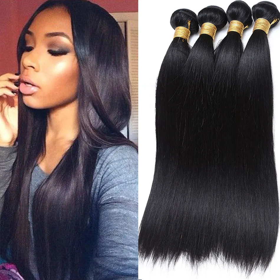 Прямые волнистые волосы 100% человеческие пряди 1/3/4 сделки 8-26 дюймов Пряди