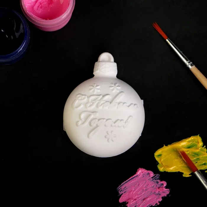 Figure under the painting with shock mount &quotballoon for Christmas tree happy new year&quot 5 х5см | Игрушки и хобби