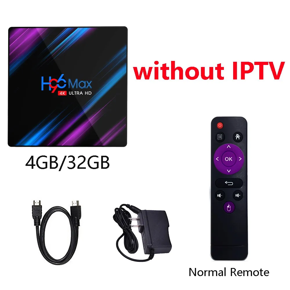 4G 32G no IPTV H96 Max 3318 Android 9,0 tv Box 1 год IP tv подписка дополнительно IPTV арабский французский язык 5000+ Live 10000+ VOD 4K Android IP tv Box - Цвет: 4G 32G no IPTV