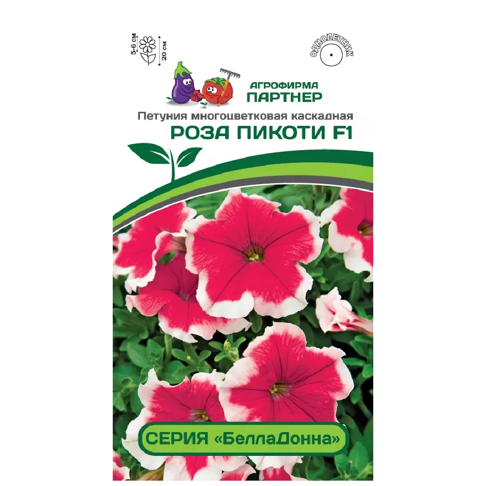 Роза Пикоти F1 многоцветковая каскадная Петуния &quotБеллаДонна&quot однолетние