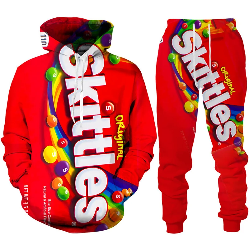 

Funny Snacks 3D Print Hoodie/Pants/Suit Men Women Street Style Pullover Sweatshirt Trousers Clothing Set Hip Hop 2 Pcs Tracksuit