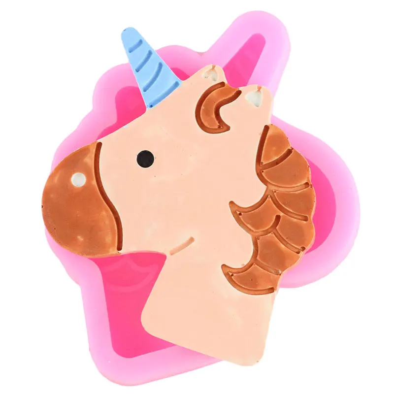 Силиконовая форма в виде единорога топпера бордюр для торта инструменты