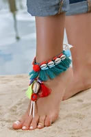 handmade antique anklet seashell bangle holiday sea sand sun fashion