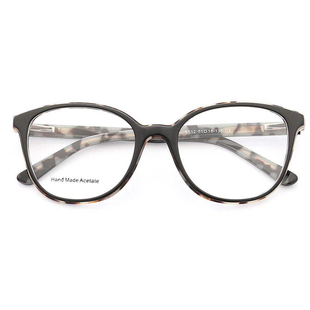 Женские круглые оправы для очков винтажные ацетатные кошачьих глаз модные ретро