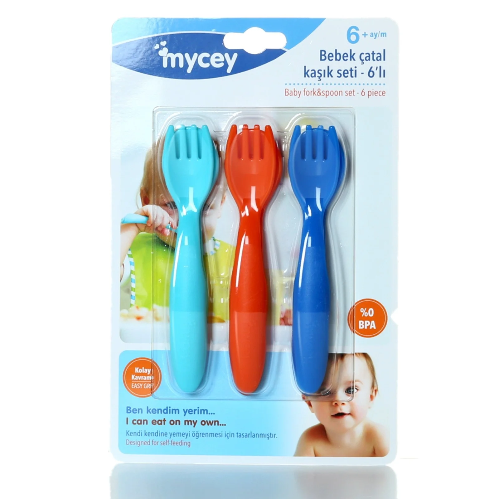 Ebebek Mycey набор ложек для вилок малышей 6 шт. месяц + | Мать и ребенок