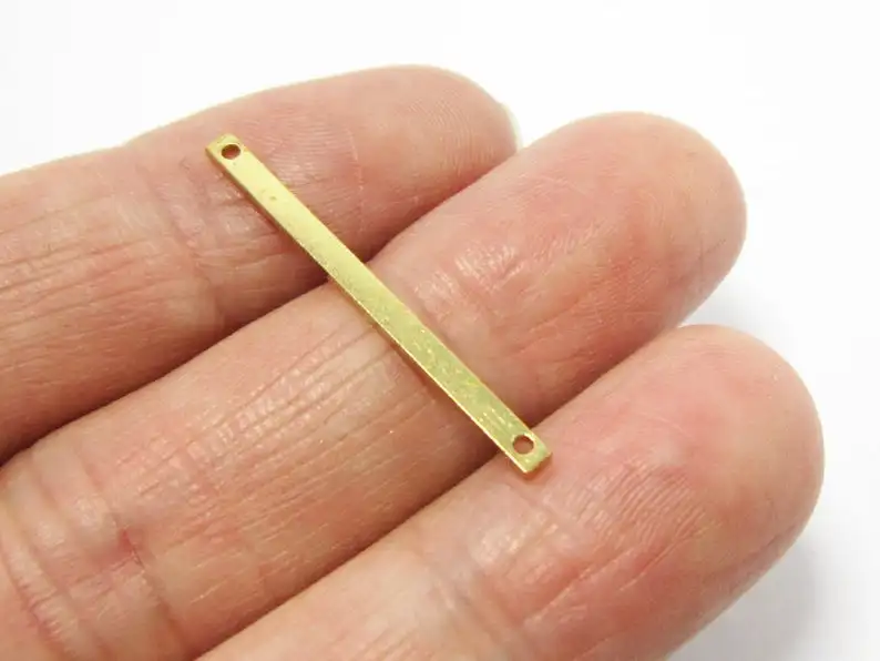 50 штук латунных подвесок для сережек "бар" Запчасти для сережек 30x2x1 мм Подвеска для создания украшений R963 по.