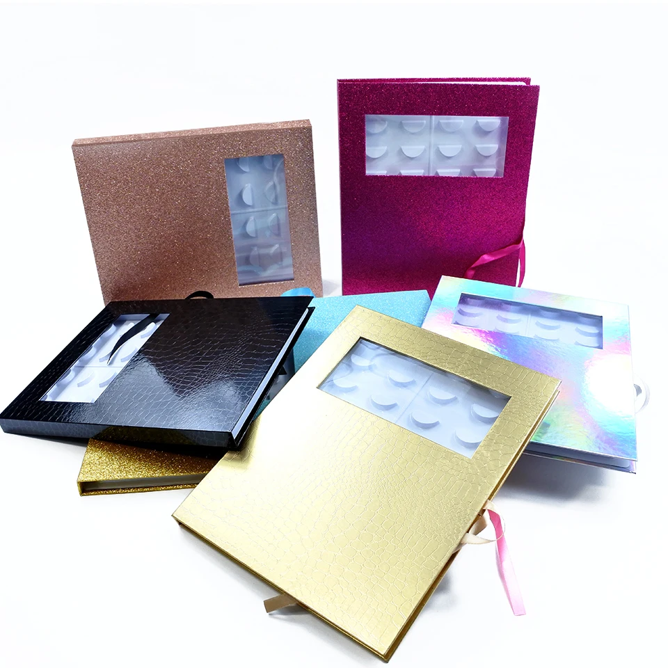 

Eyelashes Pack 16Pairs Lash Book 8 Styles Color Display Sample Beauty Tools Eyelash Set Tray
