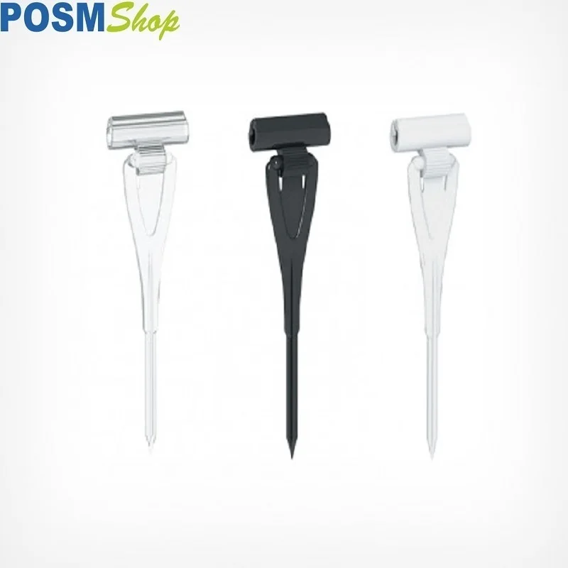 10 PCs holder price tag labels needle plates. 3 colors to choose from. DELI STICK SET information card holders paper label plastic slot transparent