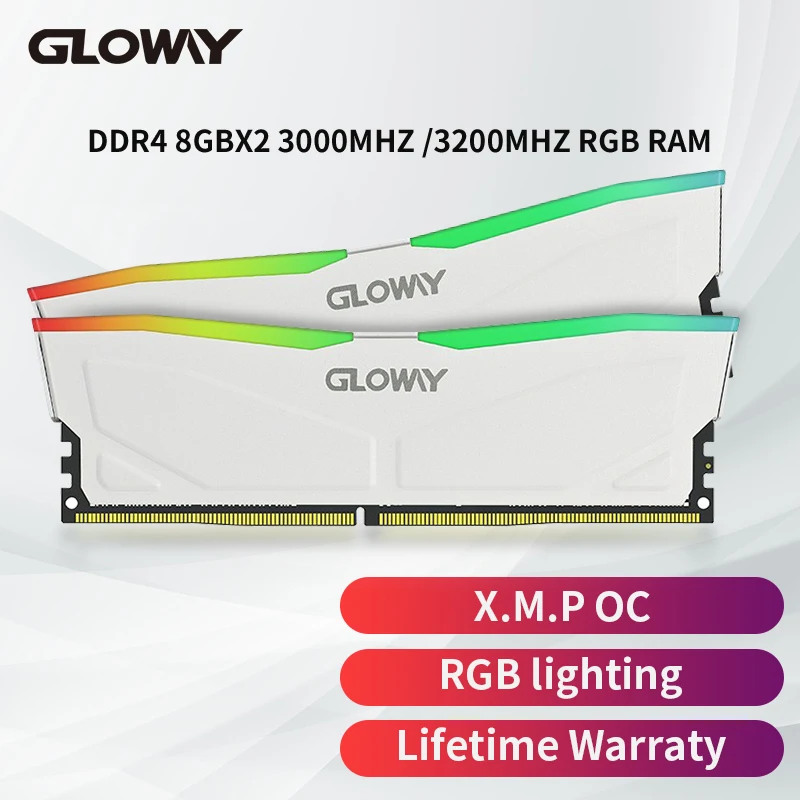 GLOWAY Ram DDR4 16gb 8gb pamięci RAM DDR4 3000mhz 3200MHz otchłań serii DDR4 RGB Ram XMP 288pin na pulpicie 1.35v 3 GLOWAY Ram DDR4 16gb 8gb pamięci RAM DDR4 3000mhz 3200MHz otchłań serii DDR4 RGB Ram XMP 288pin na pulpicie 1.35v 3