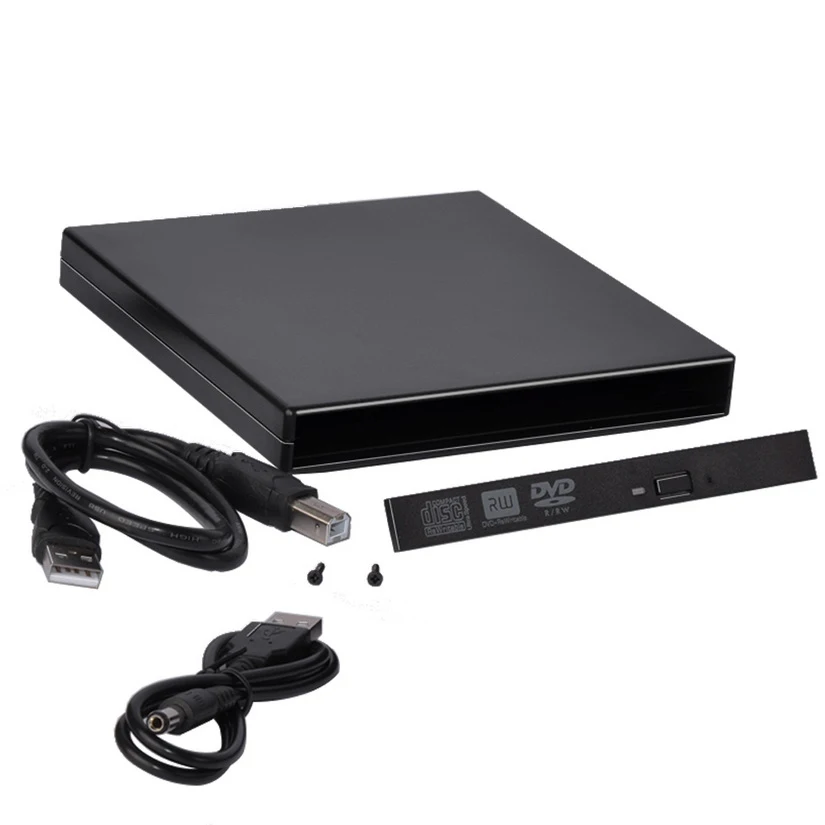 1 шт. 12 7 мм USB 2 0 Внешний чехол для DVD/CD ROM ноутбука настольного ПК оптического диска