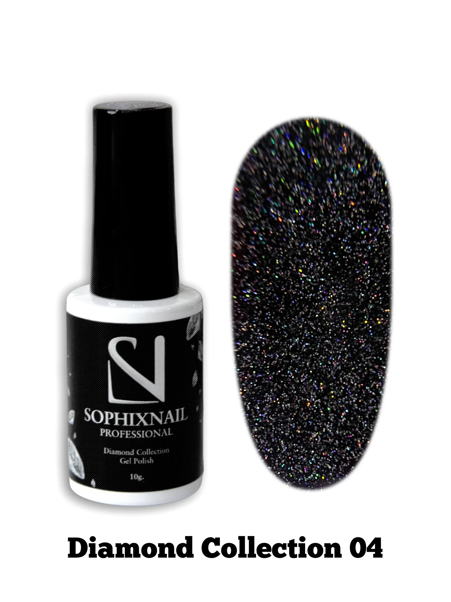 Sophixnail gel polish diamond collection N 4 10g black and gray glitter for nail manicure shellac Shellac Nail Polish art |