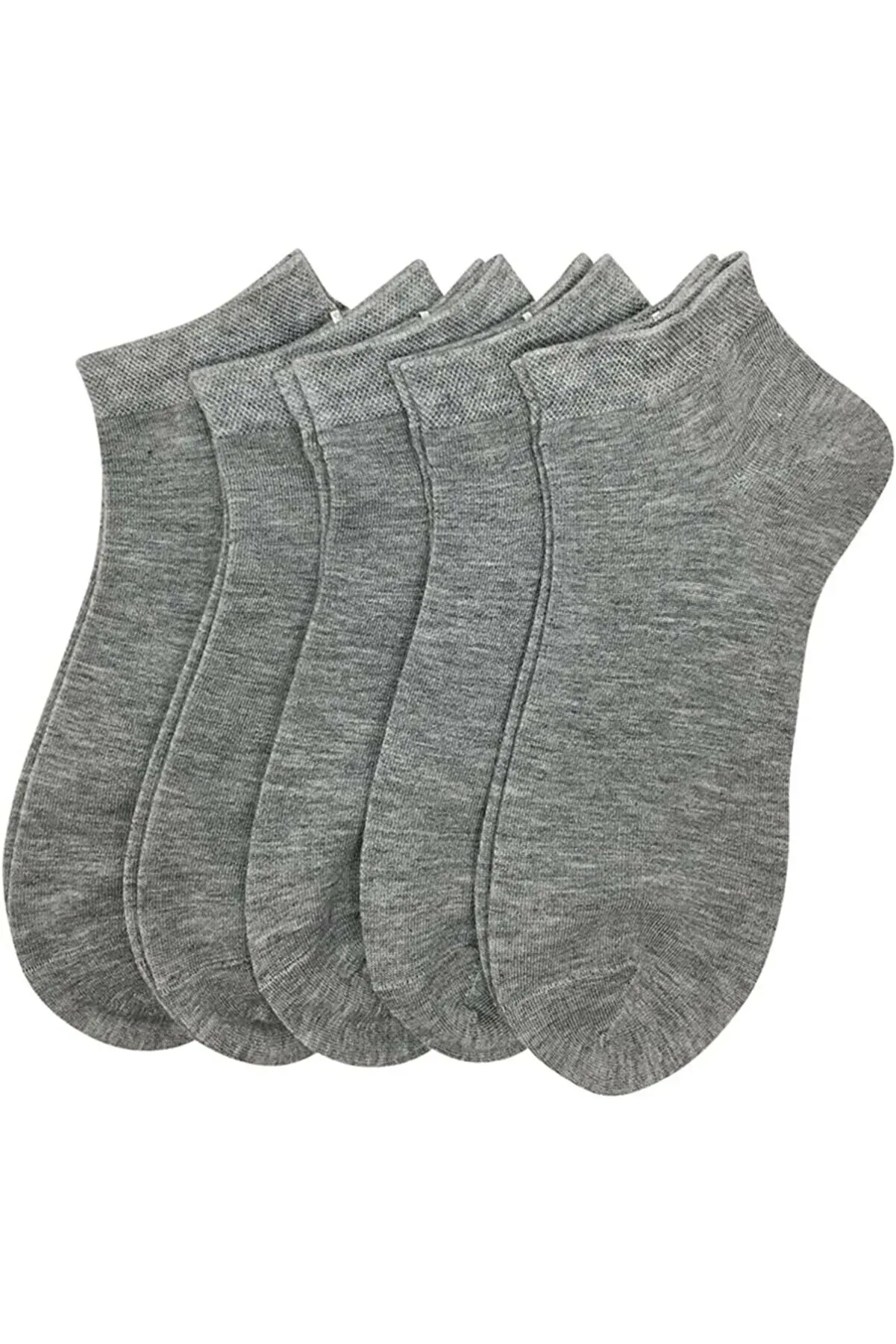 White Cotton Ankle Length Booties Socks 5 Pack