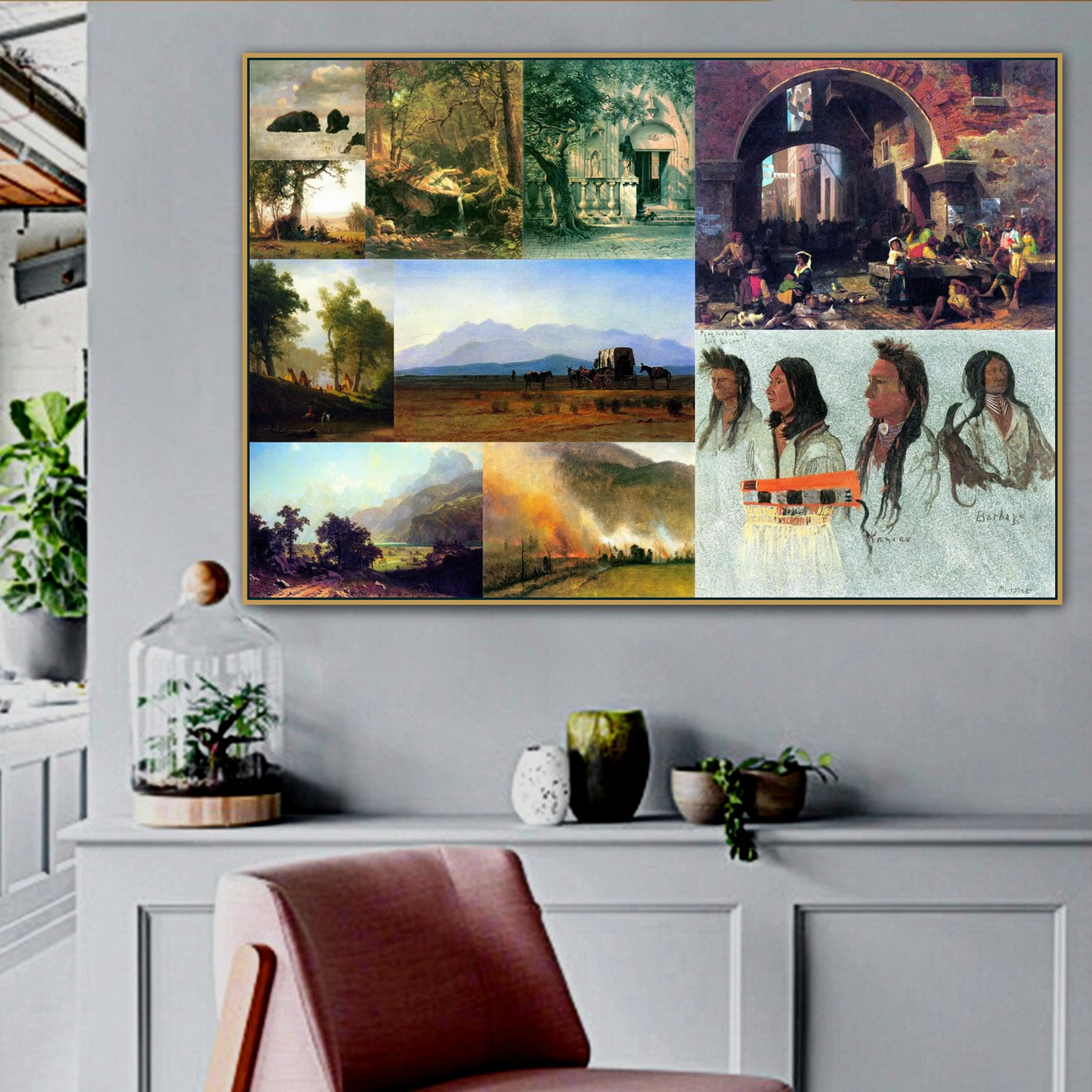 Картина на холсте Альберт берштатт старинный известный мастер художник Римский