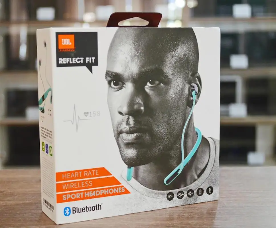 Беспроводные спортивные bluetooth наушники JBL Reflect Fit цвет бирюзовый / с измерением