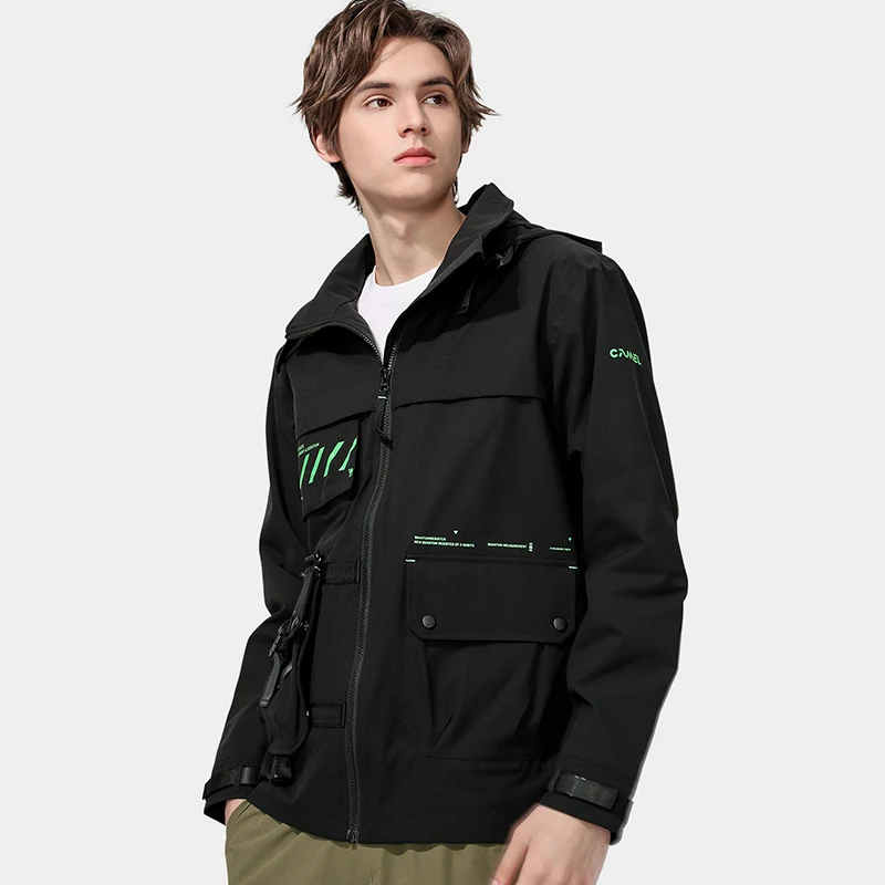 CAMEL Single-layer thin Jacket Men Spring Autumn 2021 New Outdoor Windproof and Waterproof Tide Brand Functional Tooling | Спорт и