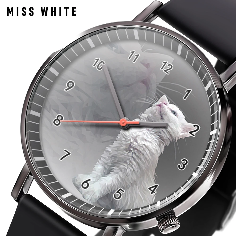 Новые повседневные часы с кошкой/африканским