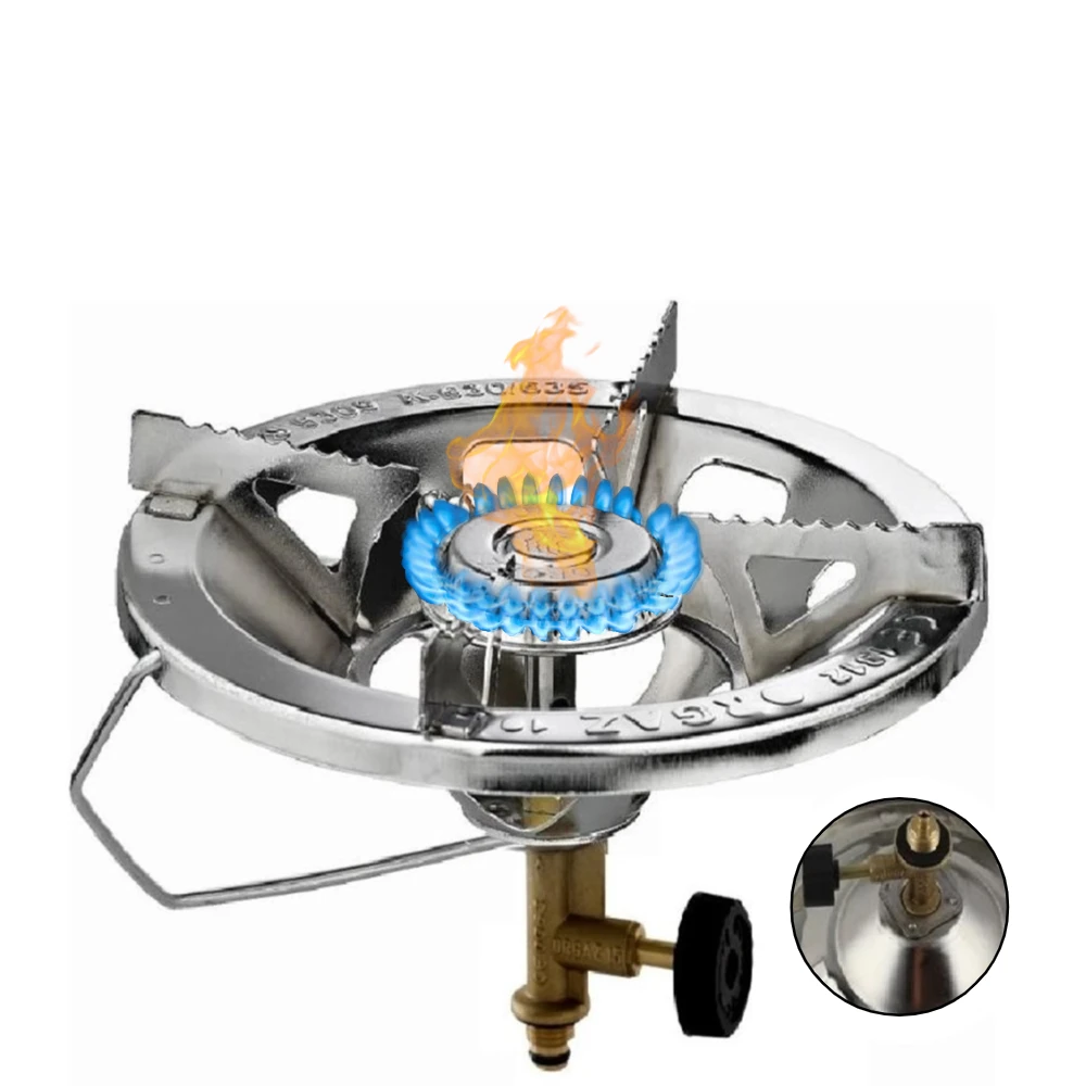 Уличная газовая плита ветрозащитная для кемпинга печки с несколькими огнями