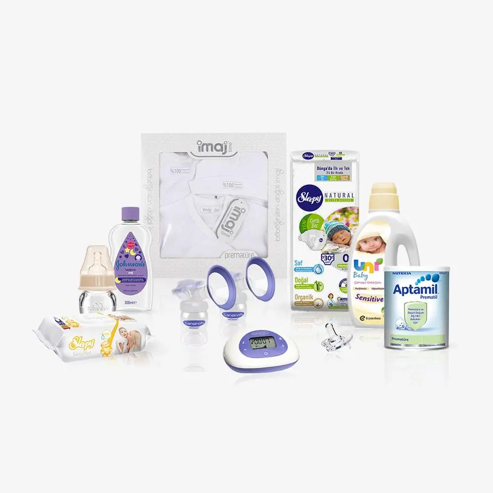 

Prematurem Clinical Kit 4 Preemie Caring Mom Caring Baby Clothe Food Bottle Pacifier Oil Diapers Natural sop Detergent Wet Wipes