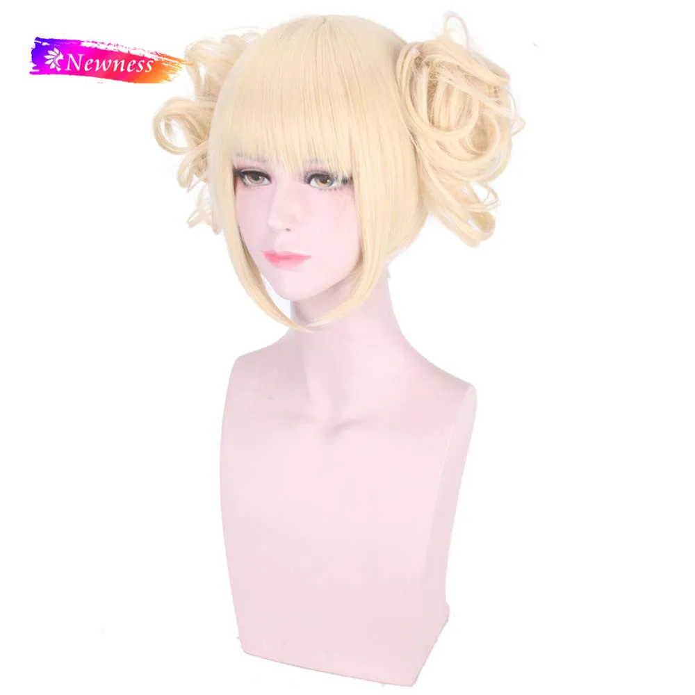 Newness My Hero Academia Cosplay Wig Styled Short Light Blonde Ponytails Synthetic Machine Made Hair Wigs For Women |