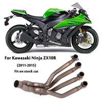 for kawasaki zx10r 2011 2015 titanium alloy front header pipe motorcycle connecting section tube slip on original exhaust