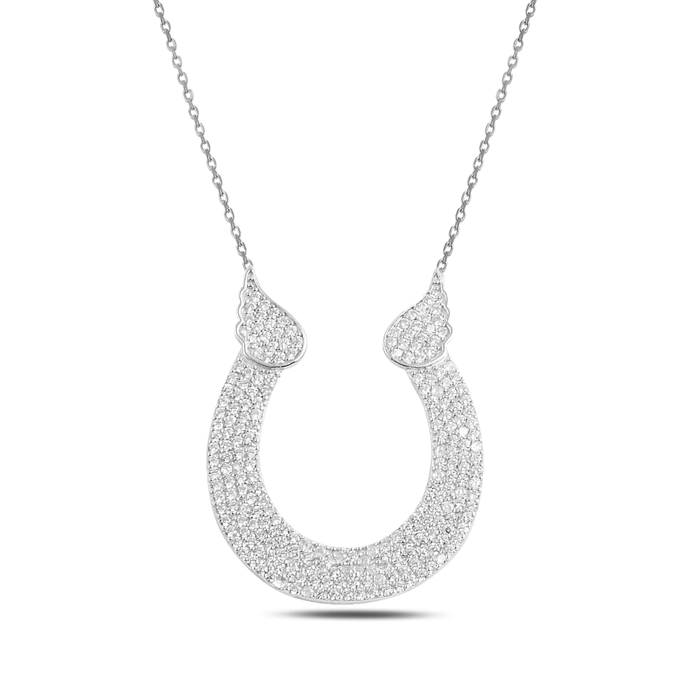 

Silver Horseshoe Necklace