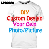 liasoso customize mens t shirt diy your own photospicturesstaranimecharactersinger t shirt 3d print short sleeve clothing