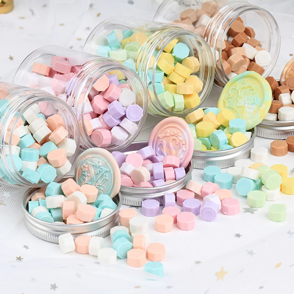 

100pcs/bag Vintage Sealing Wax Tablet Pill Beads Octagon Wax Seal Stamp For Envelope Wedding Party Stamping Grain Sealing Wax