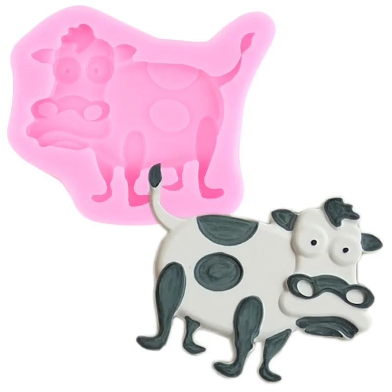 Силиконовая форма в стиле джунглей сафари животные трава лужайка цветок