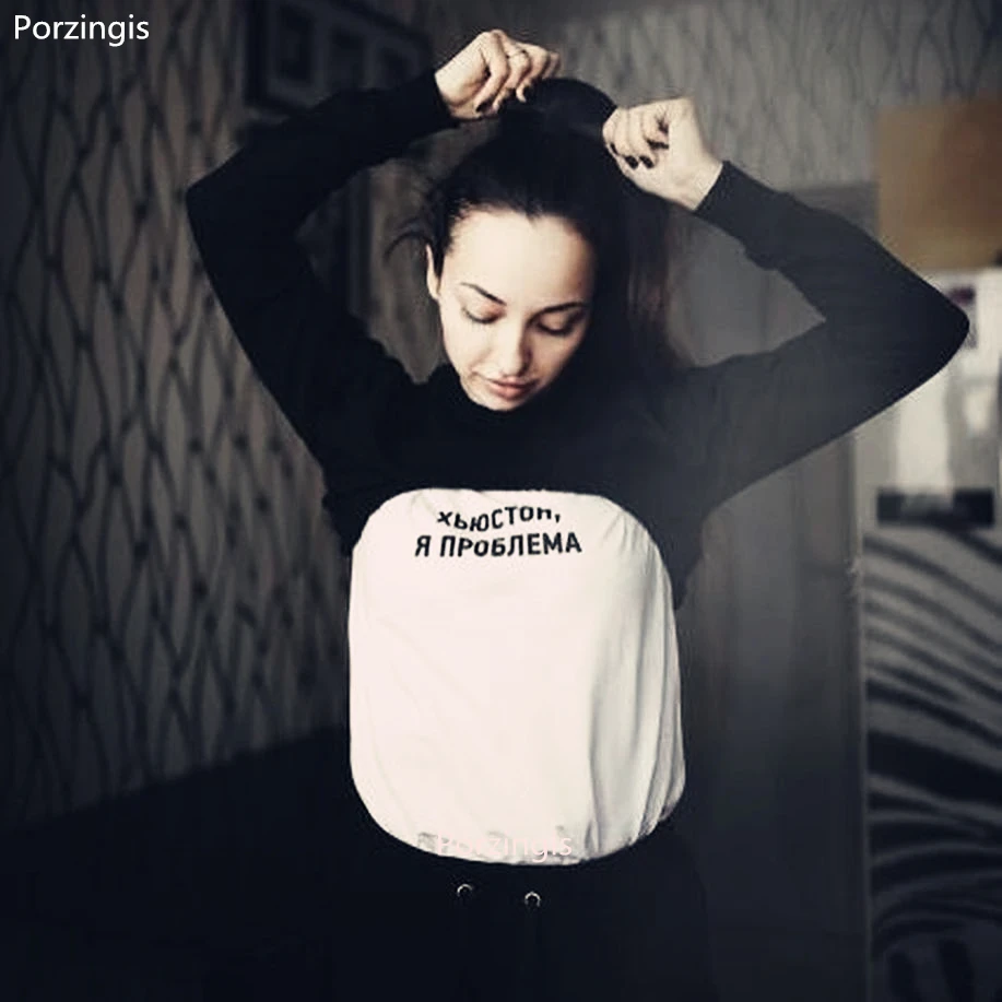 Футболка Porzingis женская с надписью на русском языке модная тенниска из хлопка