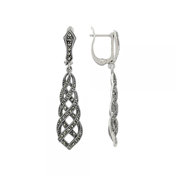 

Silver 925 Sterling Marcasite Earrings