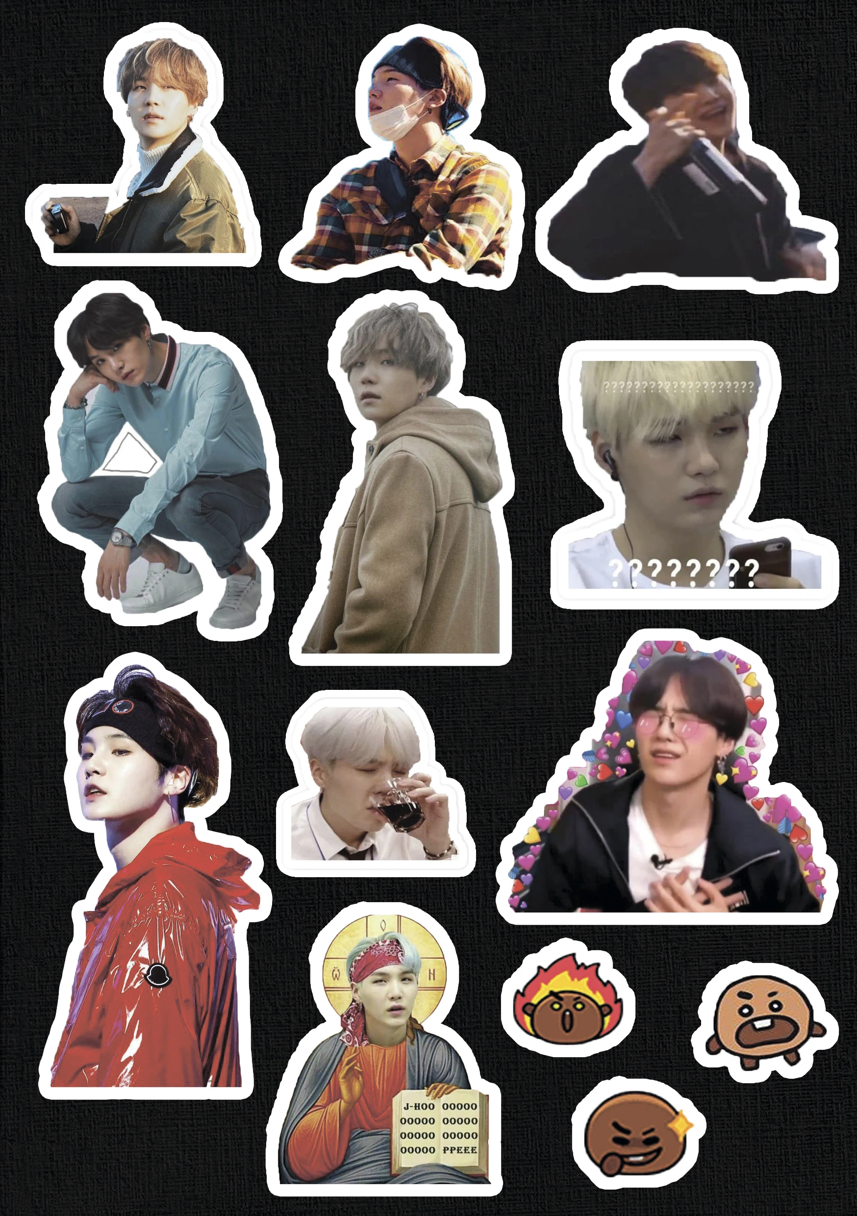 Стикеры наклейки KPOP BTS корейцы айдолы на телефон ноутбук чехол |