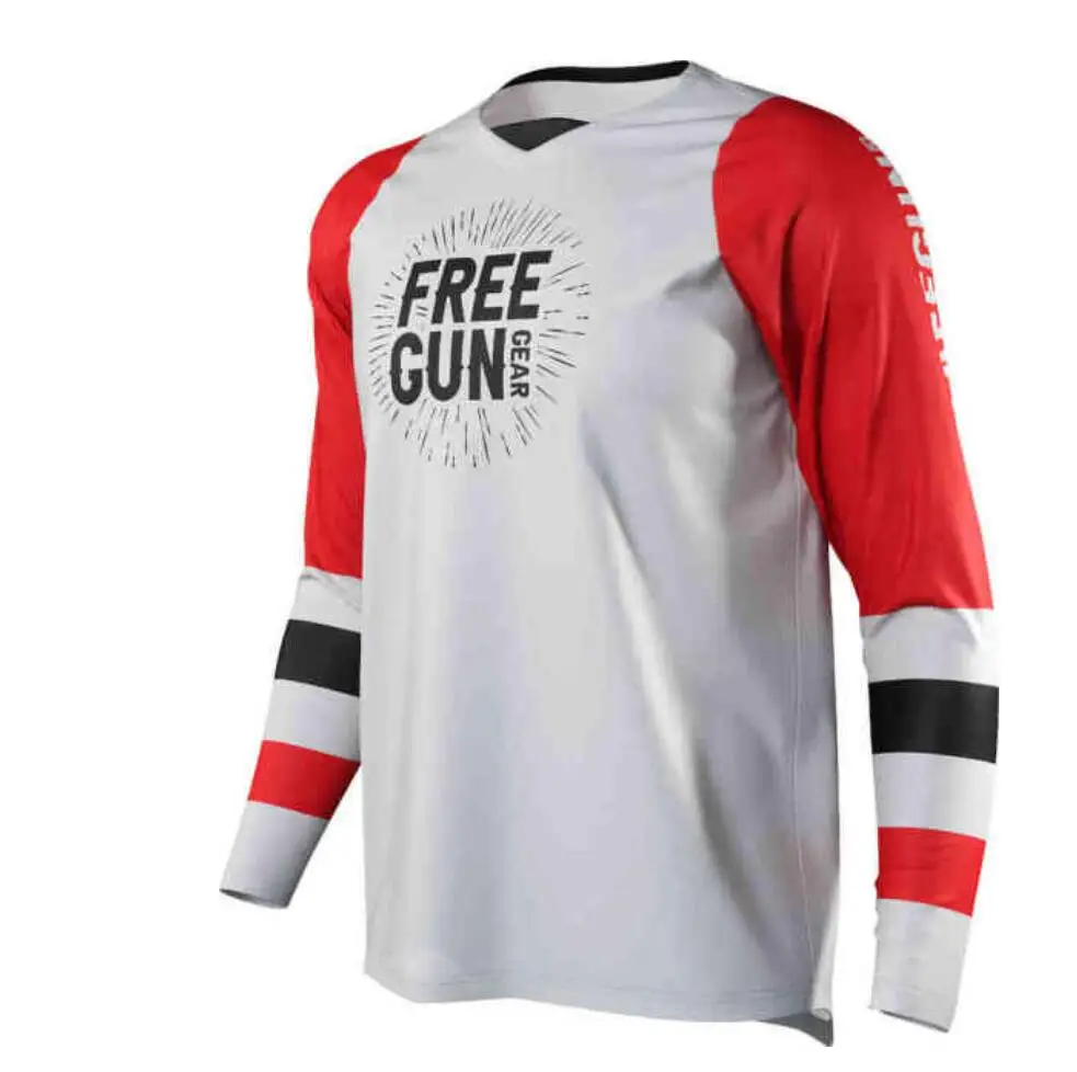 

2022 Men Long Sleeve Cycling Jersey Tops Polyester Mtb Downhill Shirt Mountain Bike Clothing Motocross Wear Moto Cross